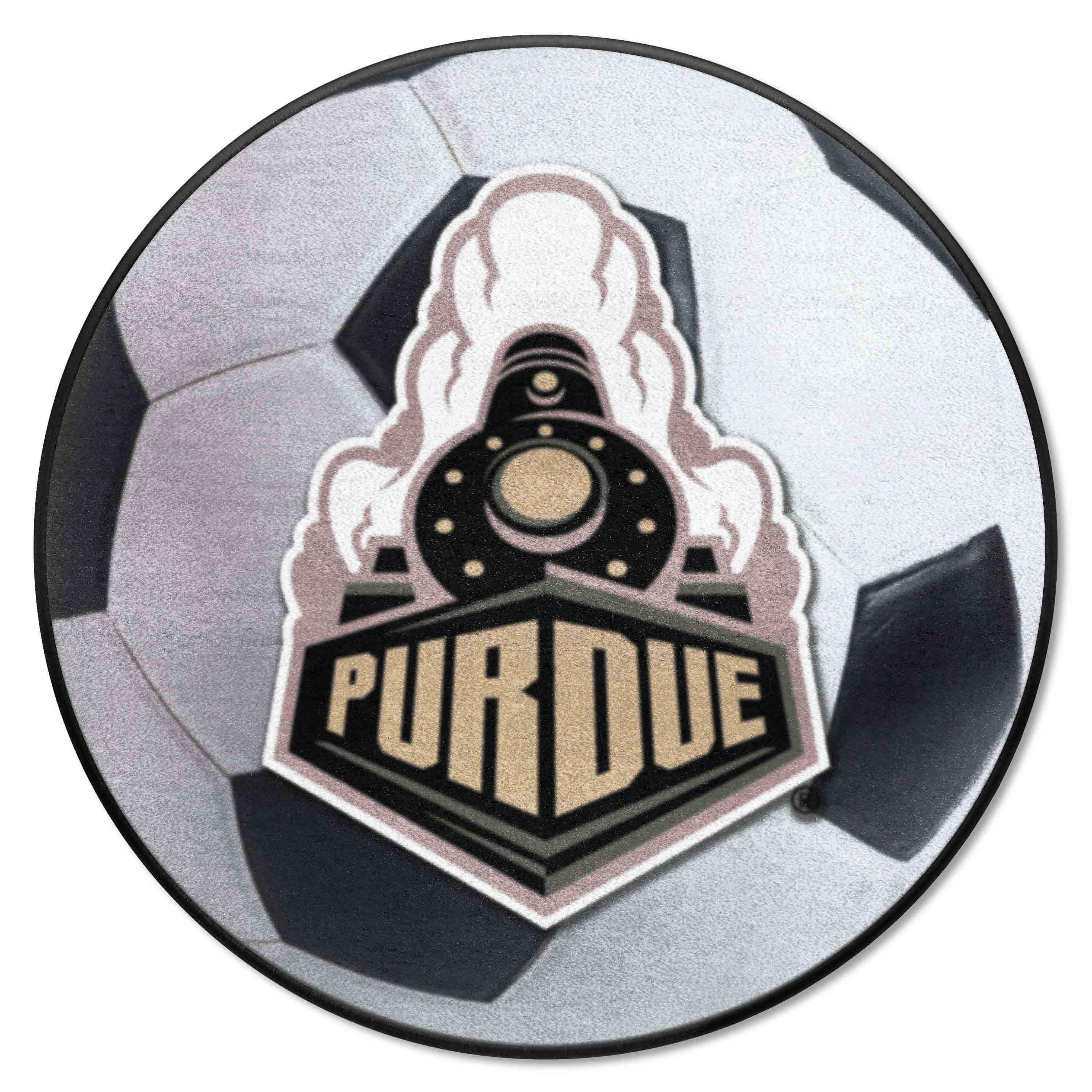 Purdue Boilermakers Soccer Ball Rug - 27in. Diameter, Train Logo