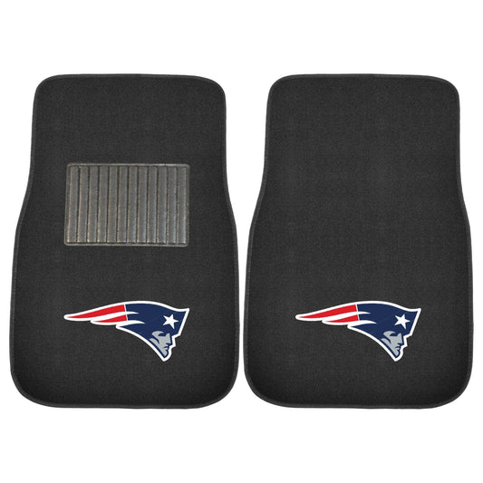 New England Patriots Embroidered Car Mat Set - 2 Pieces - New England Patriots