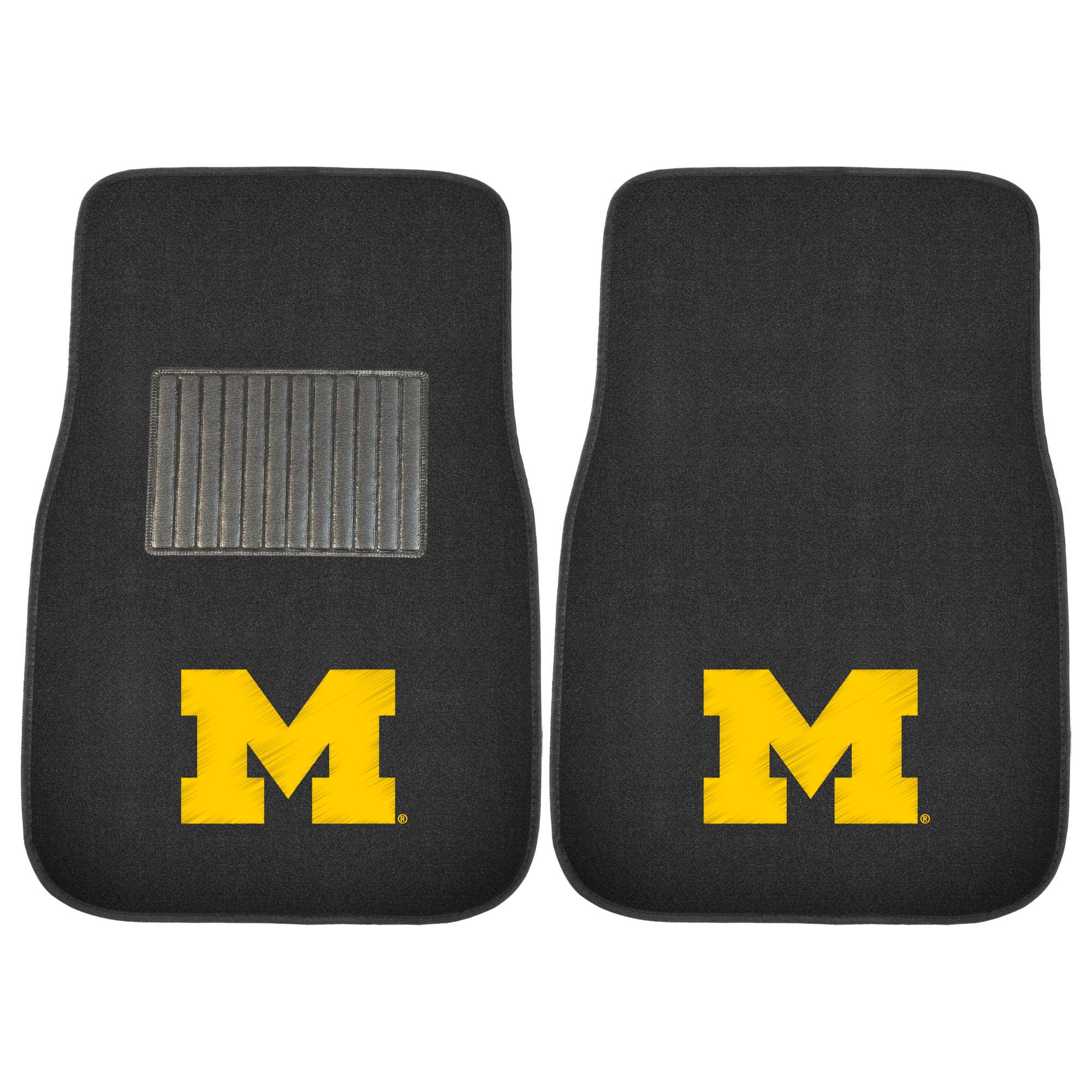 Michigan Wolverines Embroidered Car Mat Set - 2 Pieces