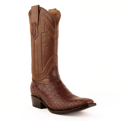 "Stallion" Premium Handcrafted Alligator Belly Cowboy Boot - Cognac