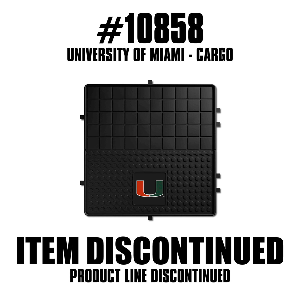 Miami Hurricanes Heavy Duty Cargo Mat 31"x31"