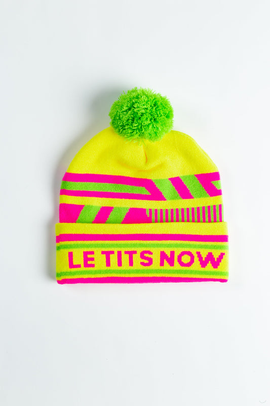 The Le Tits Now | Yellow Retro Ski Beanie