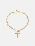 18K Gold-Plated Stainless Steel Cross Necklace - Trendsi