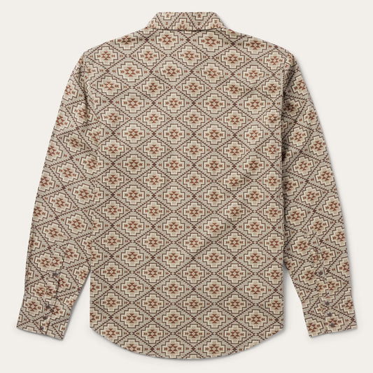 Stetson Brown Aztec Poplin Western Shirt