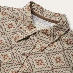 Stetson Brown Aztec Poplin Western Shirt