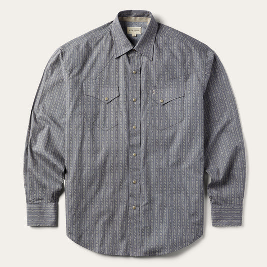 Stetson Horseshoe Stripe Print Shirt