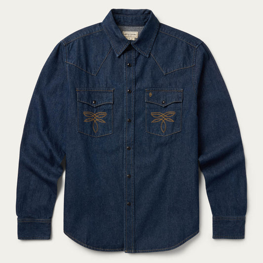 Stetson Boot Stitch Raw Denim Shirt - Stetson