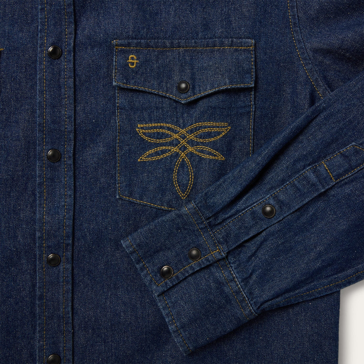 Stetson Boot Stitch Raw Denim Shirt