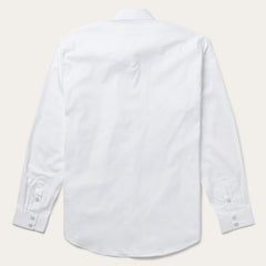 Stetson White Pinpoint Oxford Western Shirt