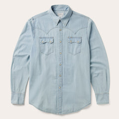 Stetson Light Blue Denim Western Shirt