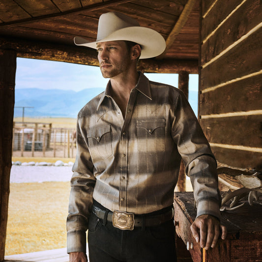 Stetson Serape Dobby Twill Western Shirt