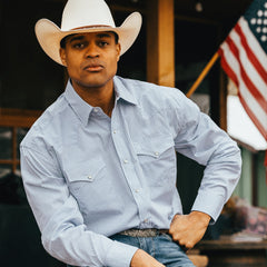 Stetson Two Stripe Check Western Shirt