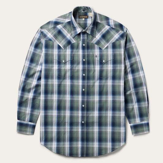 Stetson Lucky Diamond Plaid Western Shirt