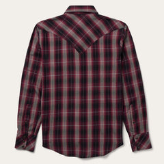 Stetson Red Marl Plaid Western Shirt