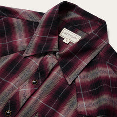 Stetson Red Marl Plaid Western Shirt