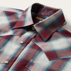 Camisa a cuadros color vino de Stetson