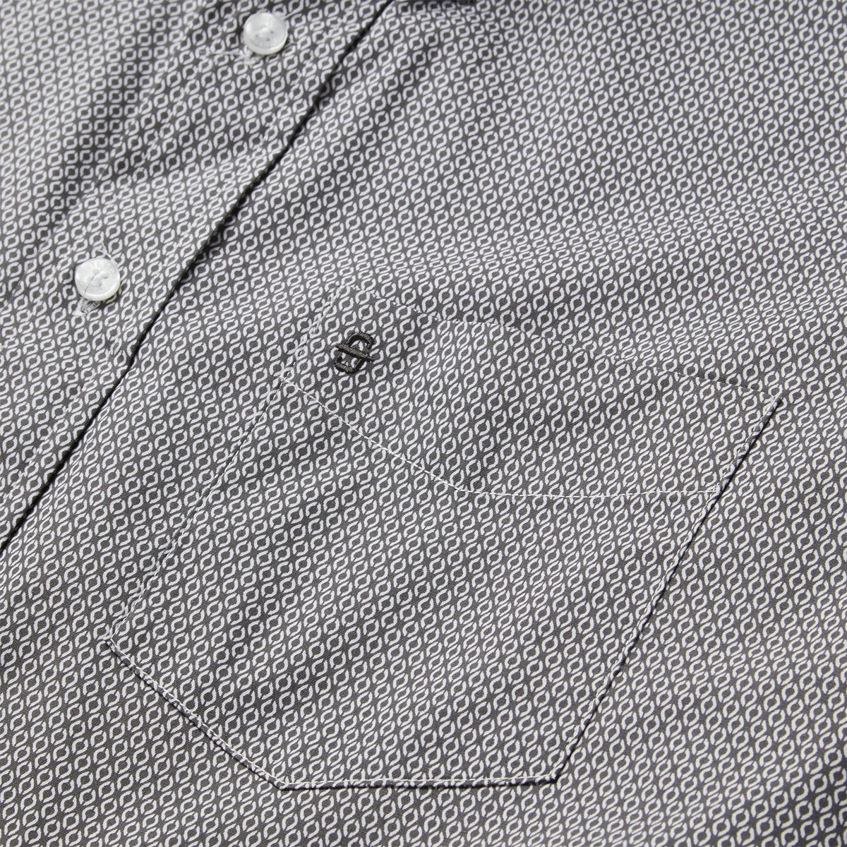 Stetson Grey Geo Print Button Front Shirt