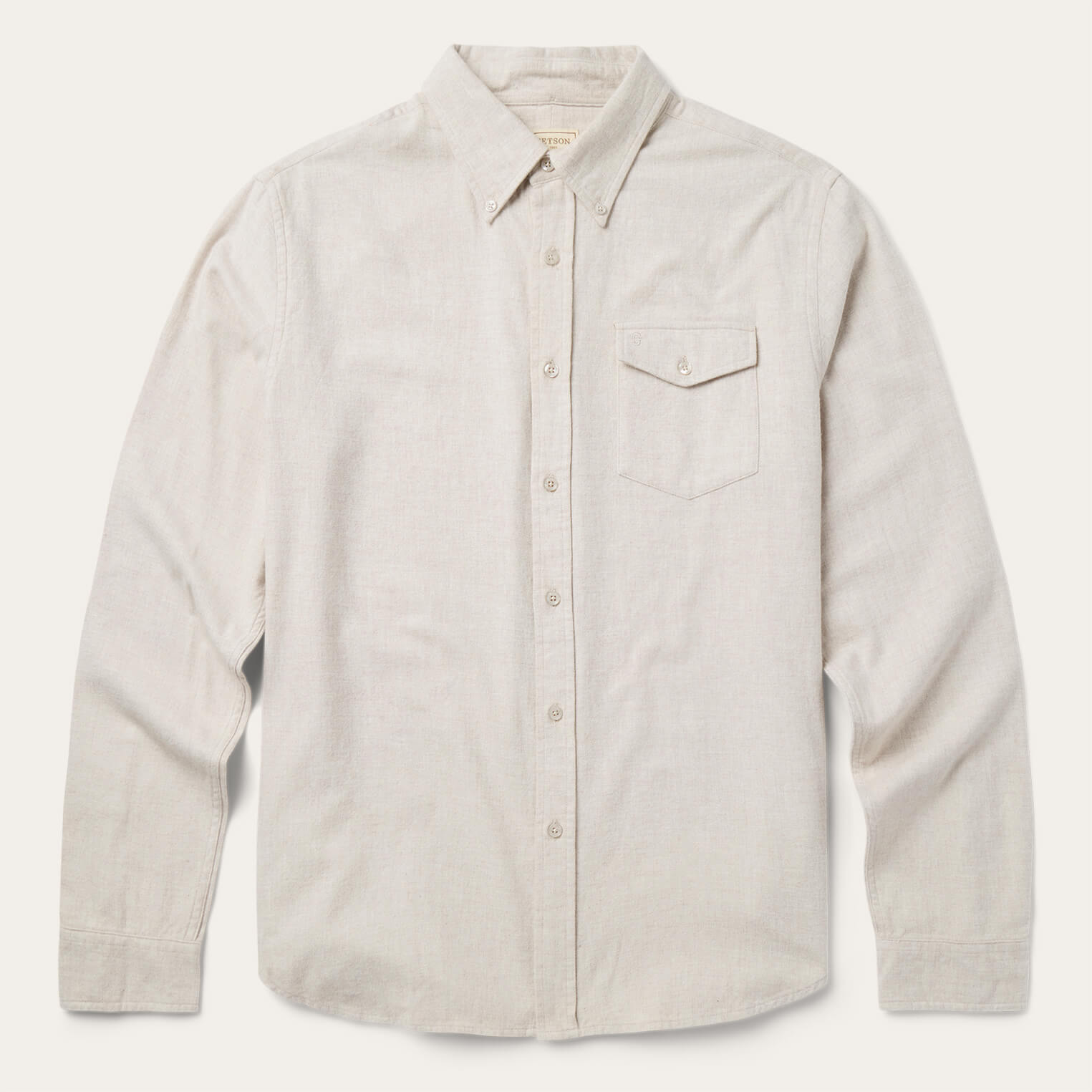 Stetson Heathered Flannel Button-Down Shirt