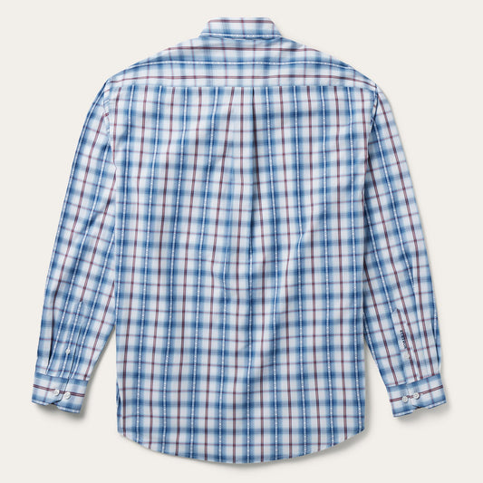 Stetson Blue Diamond Dobby Plaid Shirt