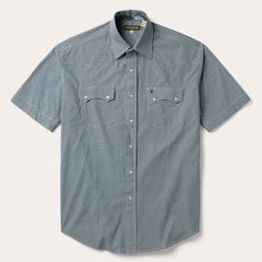 Stetson Circle Diamond Print Short Sleeve Western Shirt