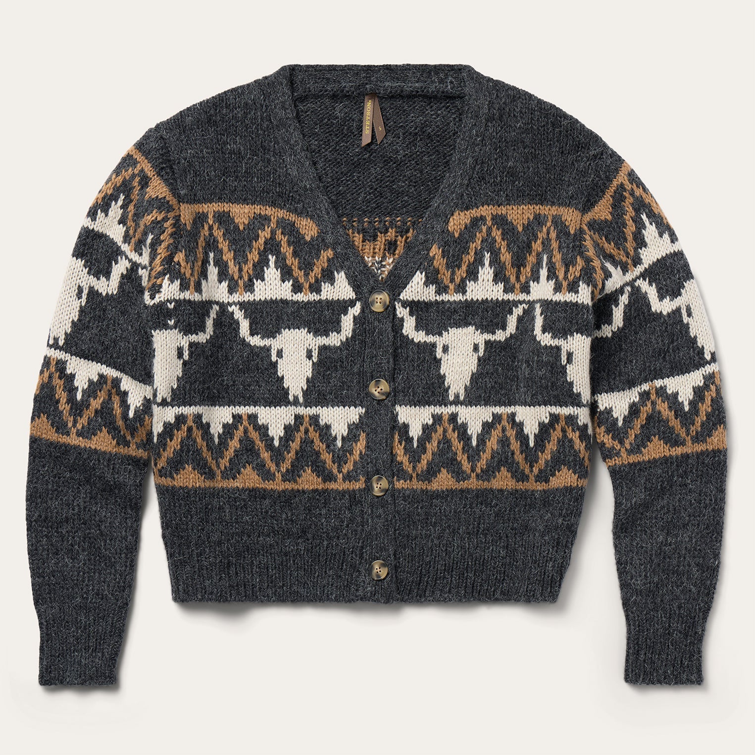 Stetson Vintage Steer Head Cardigan