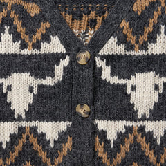 Stetson Vintage Steer Head Cardigan