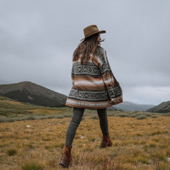 Stetson Brown Serape Belted Cardigan