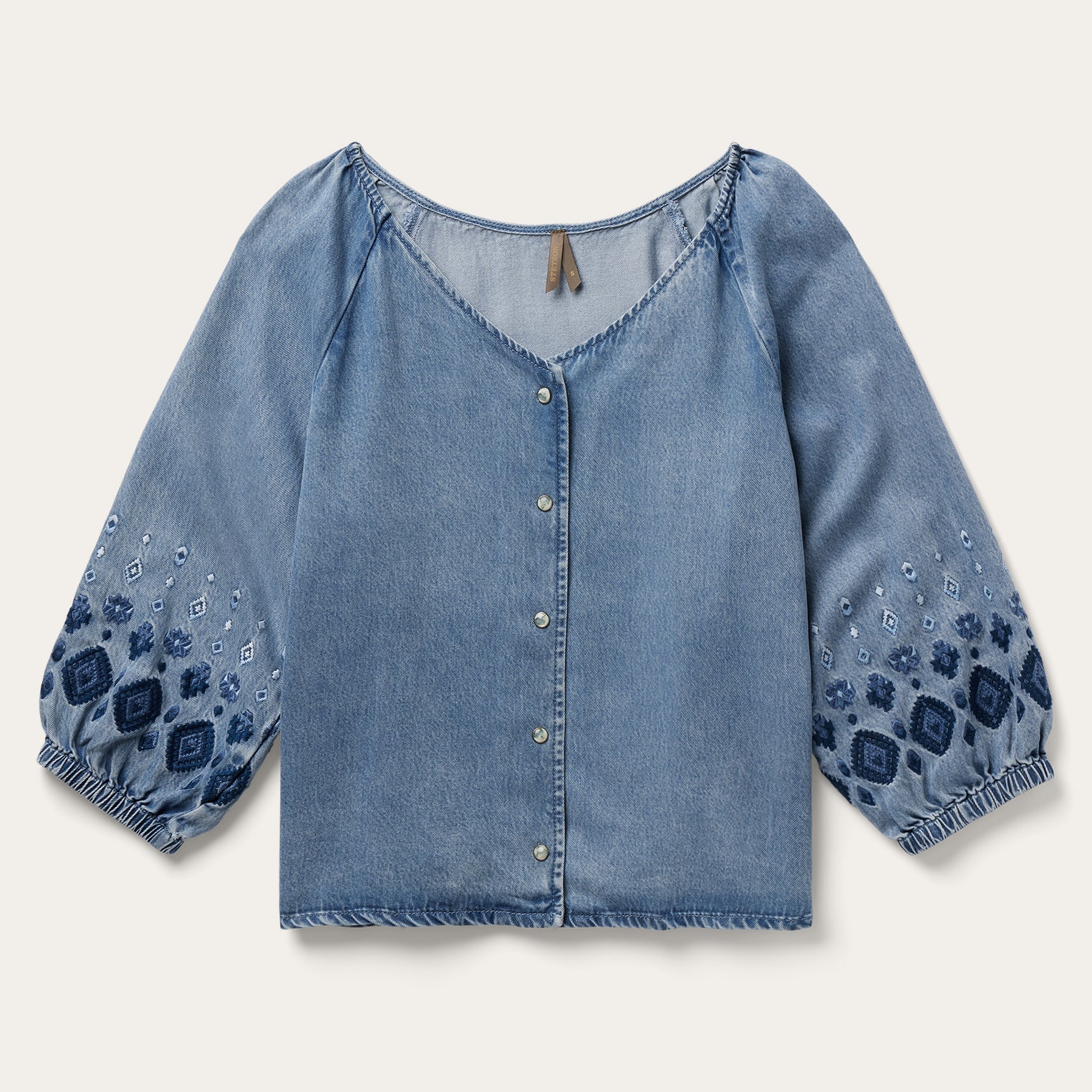 Stetson Denim Snap Front Blouse