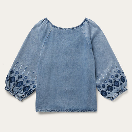 Stetson Denim Snap Front Blouse