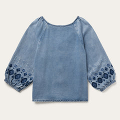 Stetson Denim Snap Front Blouse