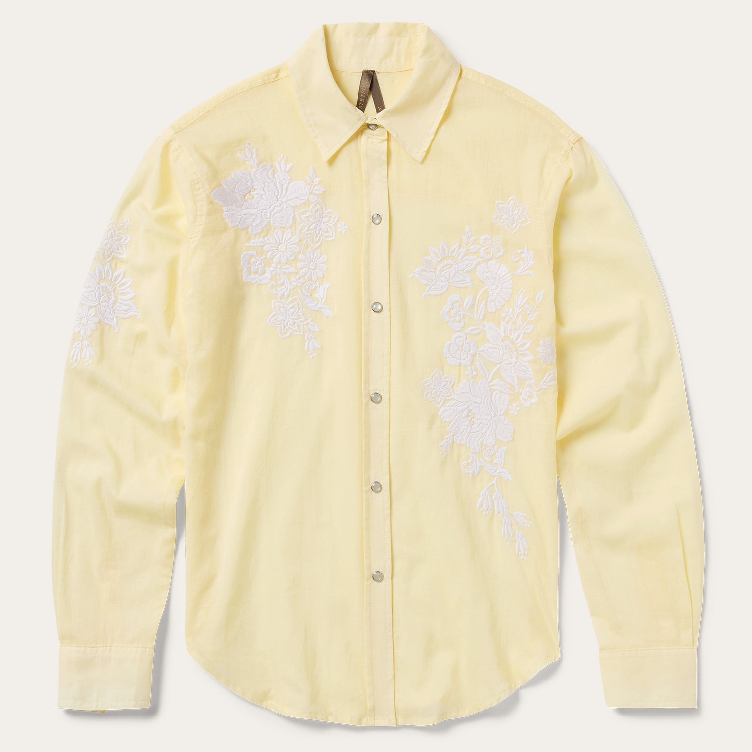 Stetson Embroidered Cotton Lawn Snap Front Shirt