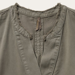 Stetson Olive Twill Peasant Blouse