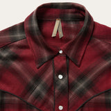 Stetson Western Plaid Wine Shirt