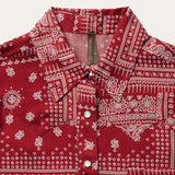 Camisa con parches de bandana roja de Stetson