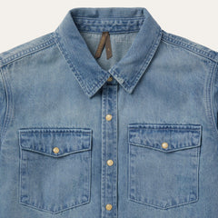 Stetson Loose Fit Denim Snap-Front Shirt