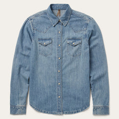 Stetson Embroidered Light Denim Shirt