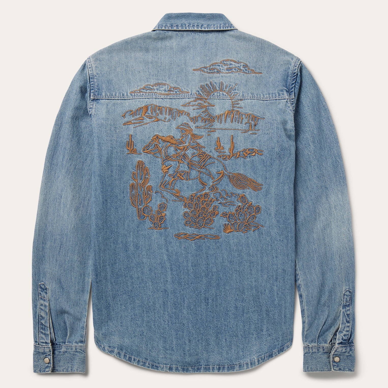 Stetson Embroidered Light Denim Shirt