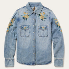 Stetson Embroidered Loose Fit Denim Shirt