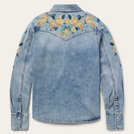 Stetson Embroidered Loose Fit Denim Shirt