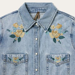 Stetson Embroidered Loose Fit Denim Shirt