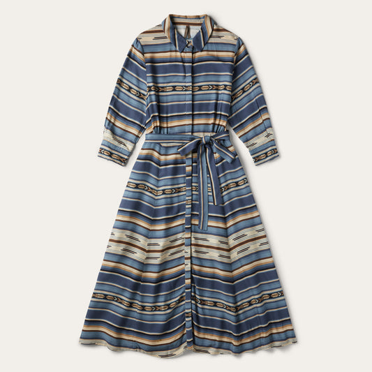 Stetson Indigo Serape Print Dress