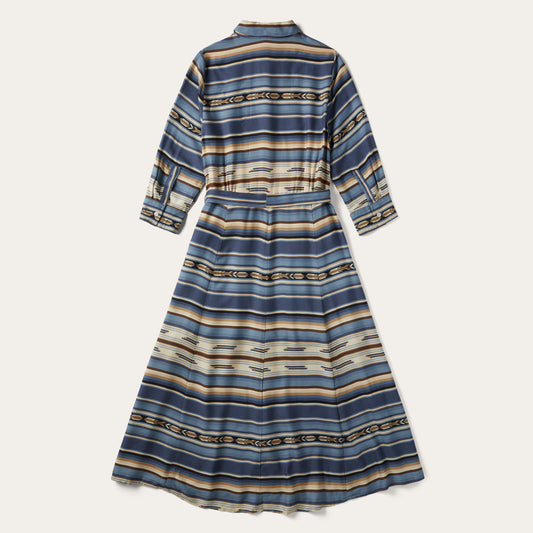 Stetson Indigo Serape Print Dress