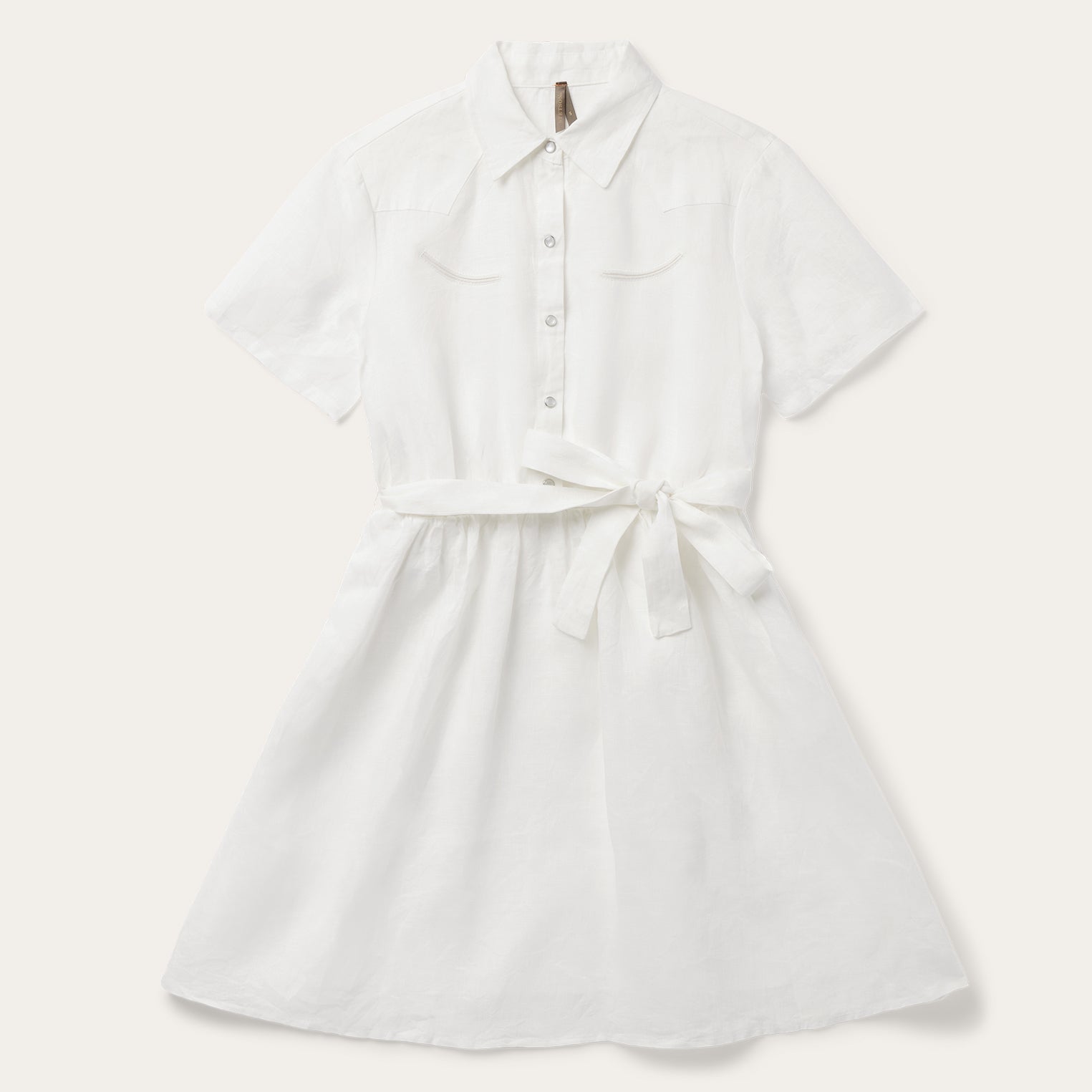 Stetson White Linen Shirt Dress