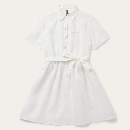 Stetson White Linen Shirt Dress