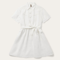 Stetson White Linen Shirt Dress