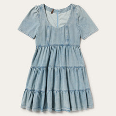 Stetson Denim Dress with Tiered Skirt