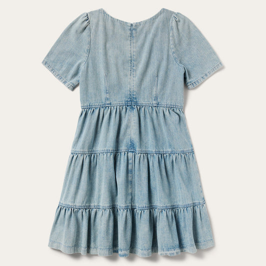 Stetson Denim Dress with Tiered Skirt