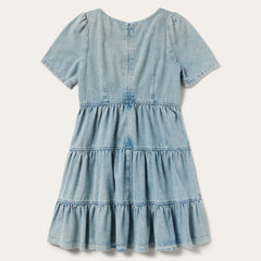 Stetson Denim Dress with Tiered Skirt