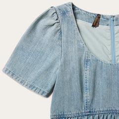 Stetson Denim Dress with Tiered Skirt