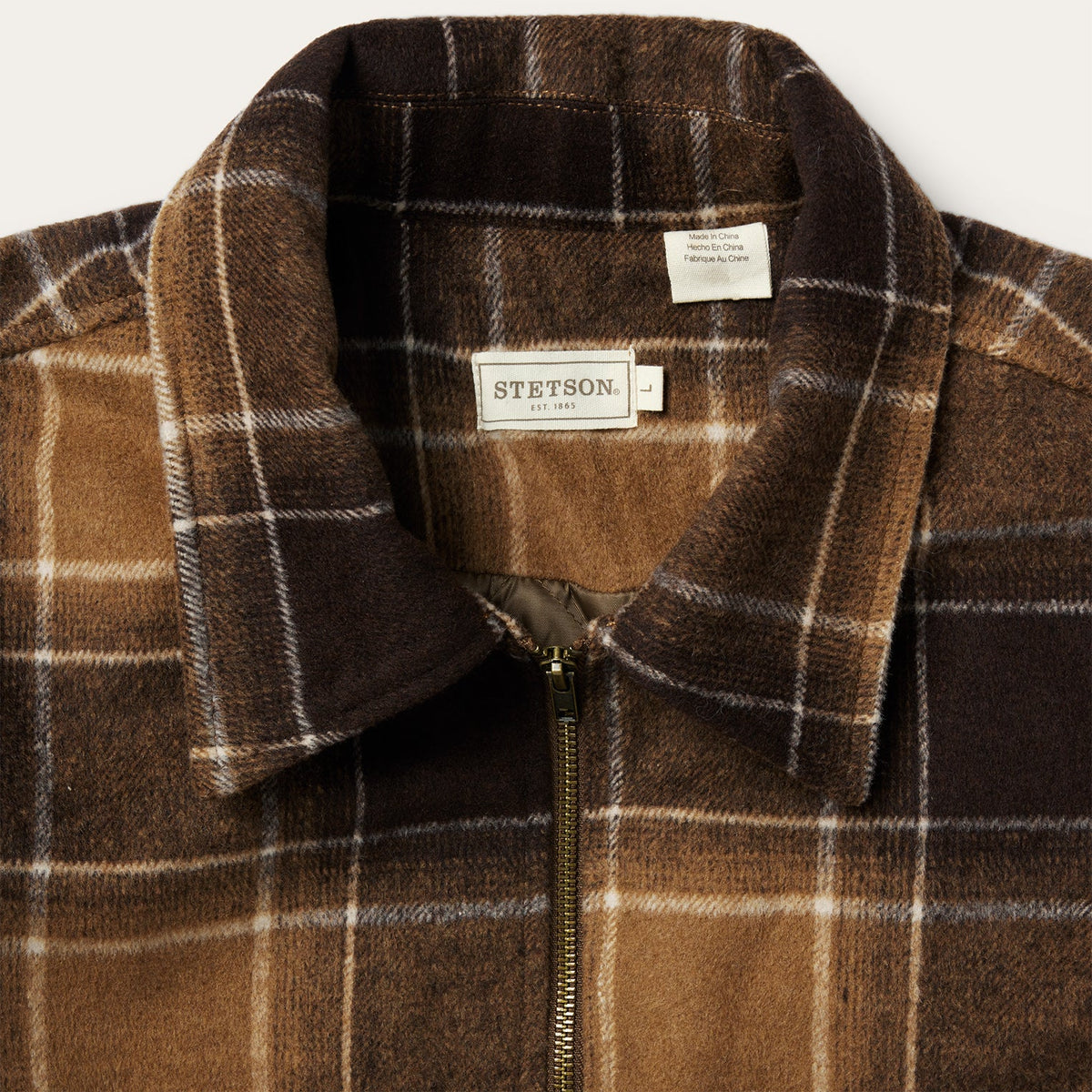 Stetson Brown Plaid Western Coat